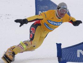 Frenchman Mathieu Bozzetto wins men's parallel snowboarding